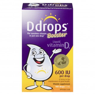 Ddrops Kids Liquid Vitamin D3 Booster 600 IU, 180 Drops - 5 ml